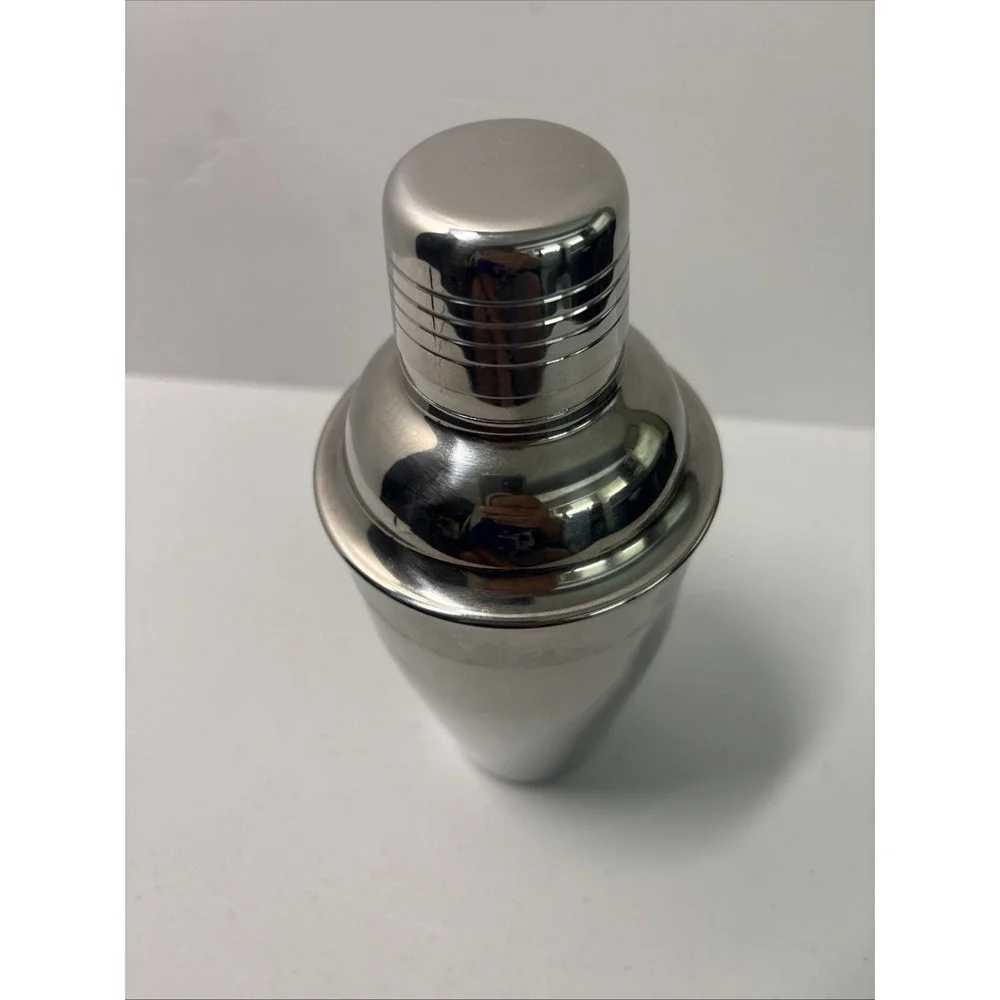 Stainless Steel 3 Piece Cocktail Martini Shaker 18/8 Excellent Used Condition